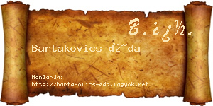 Bartakovics Éda névjegykártya